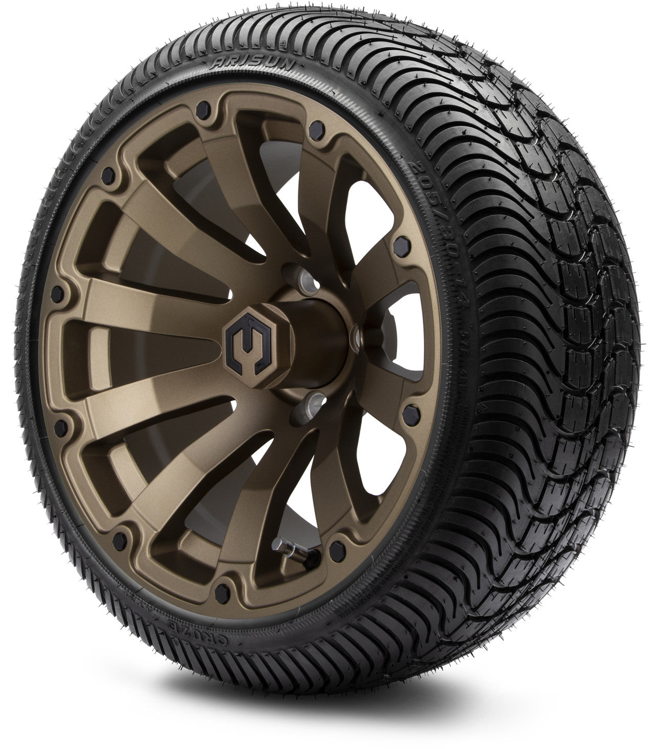 MODZ® 14" Bomber Matte Bronze Wheels & Street Tires Combo