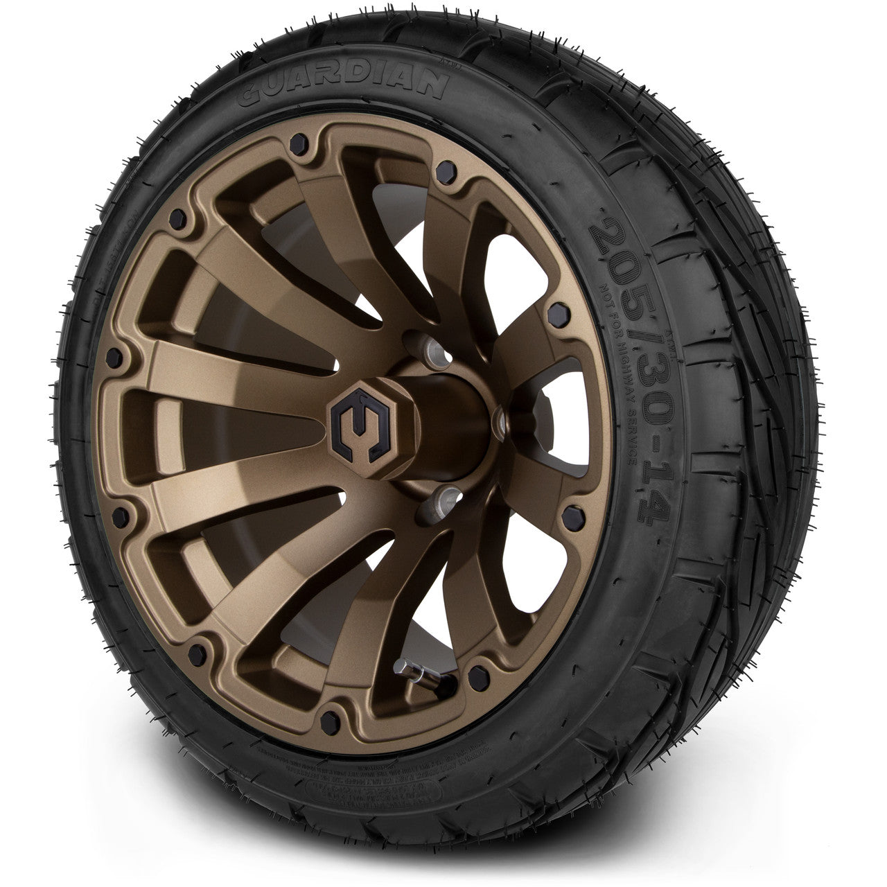 MODZ® 14" Bomber Matte Bronze Wheels & Street Tires Combo