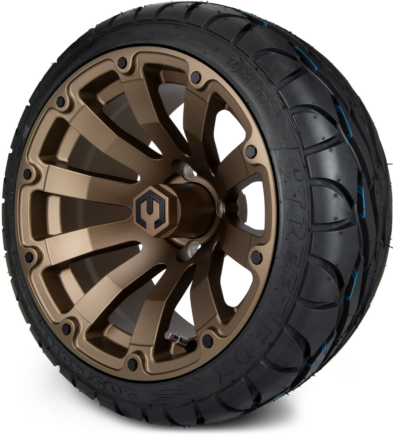 MODZ® 14" Bomber Matte Bronze Wheels & Street Tires Combo