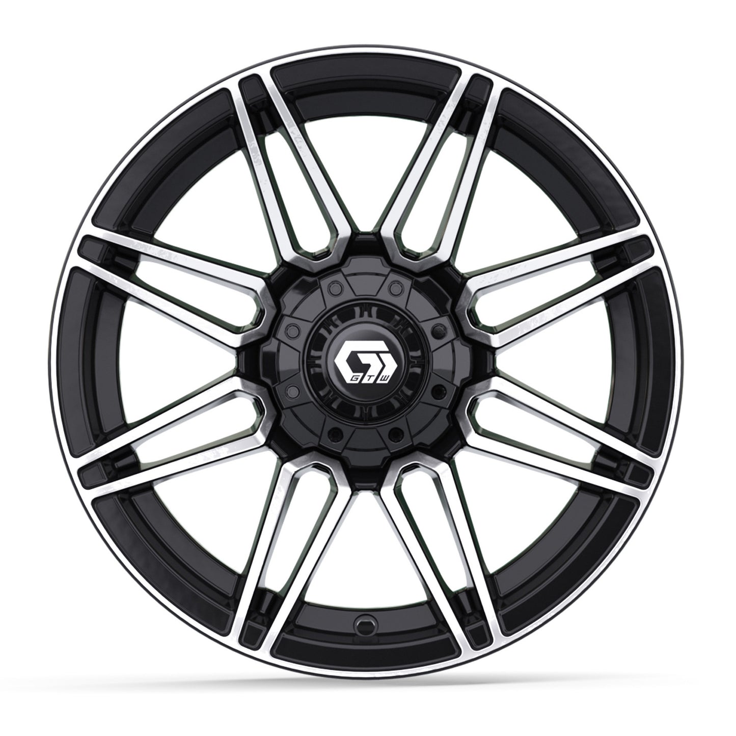 14″ GTW® Stealth Gloss Black with Machined Accents Wheel