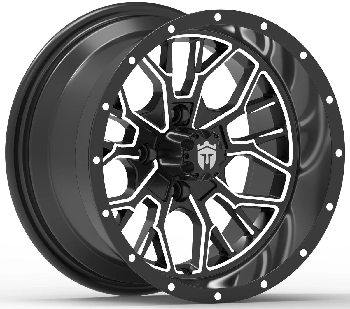 Empire Outlaw O2 14x7 Gloss Black Wheel with X Comp A/T Tire