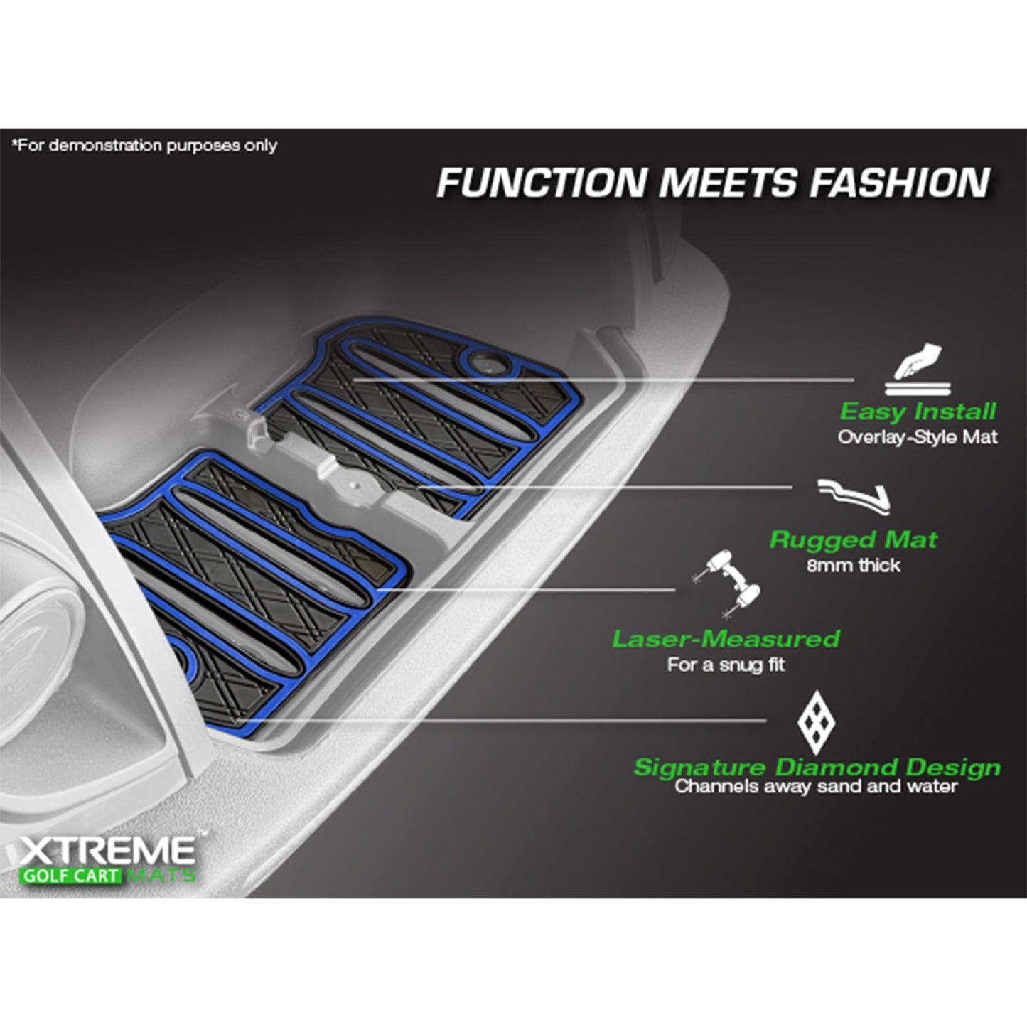 Xtreme Bag Well Mats for Yamaha Drive2 - Black/Red