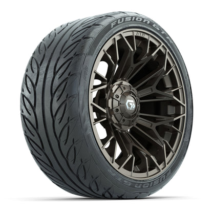 Set of (4) 15 in GTW® Stellar Matte Bronze Wheels with 215/40-R15 Fusion GTR Street Tires