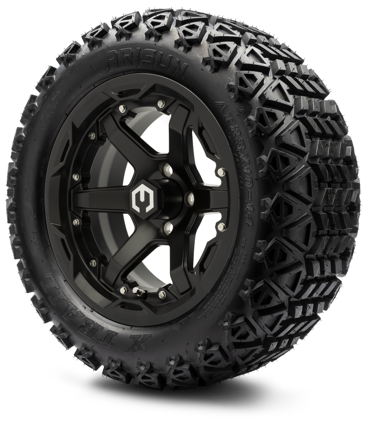 MODZ® 14" Gladiator Matte Black Wheels and Off-Road Tires Combo