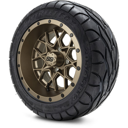 MODZ® 12" Vortex Matte Bronze Wheels & Street Tires Combo
