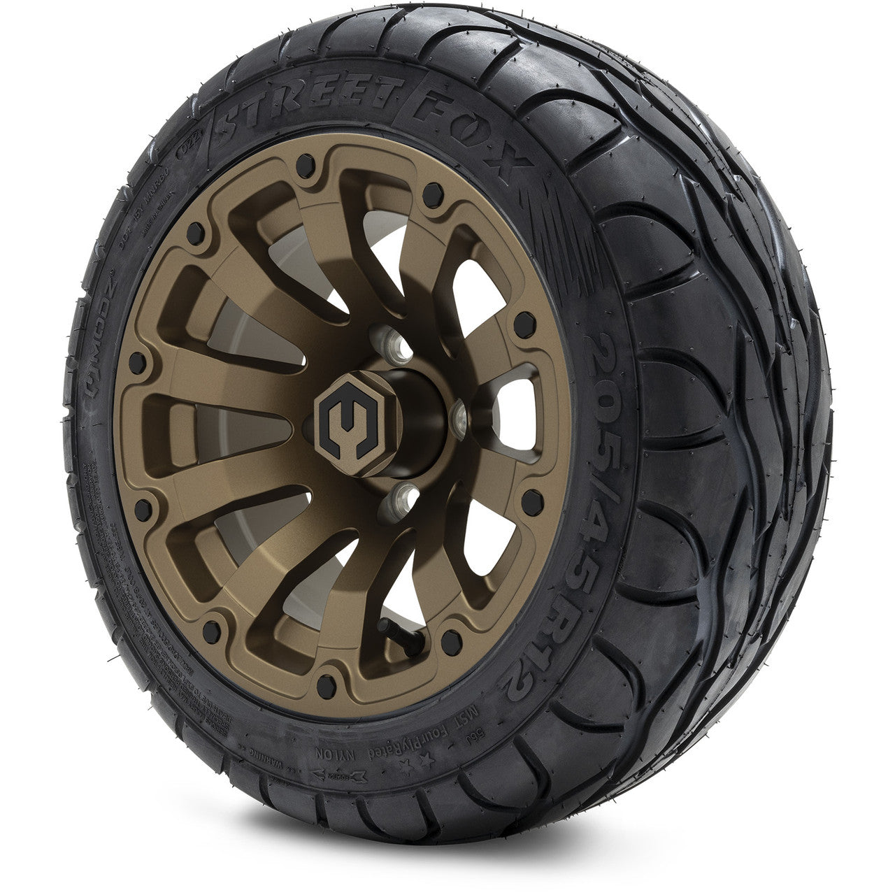 MODZ® 12" Bomber Matte Bronze Wheels & Street Tires Combo