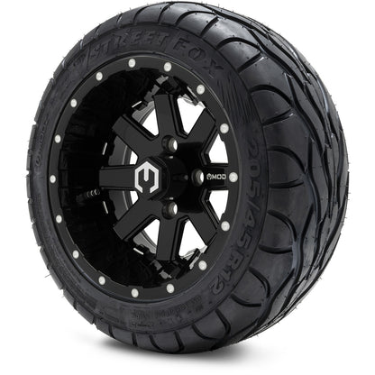 MODZ® 12" Assault Glossy Black with Ball Mill Wheels & Street Tires Combo