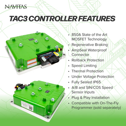 Navitas Yamaha G29/Drive 48V & 72V Models with JW Moric Controller TAC3 850A 19T AC Conversion Kit