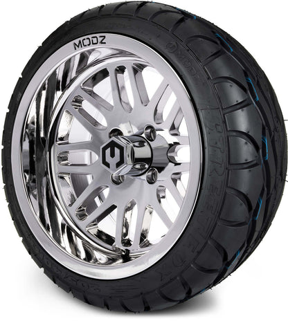 MODZ® 14" Mayhem Chrome Wheels & Street Tires Combo