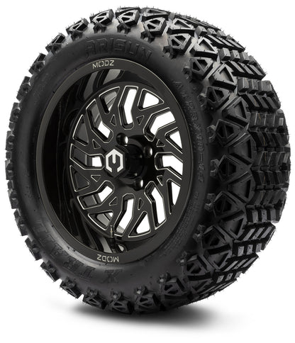 MODZ® 14" Carnage Glossy Black with Ball Mill Wheels & Off-Road Tires Combo