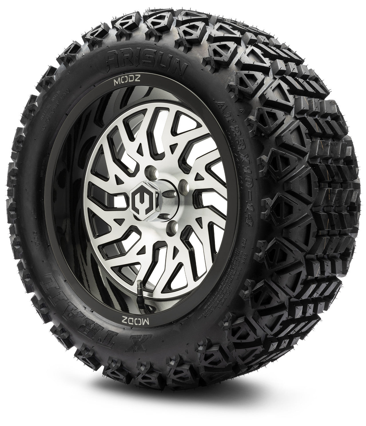 MODZ® 14" Carnage Machined Black Wheels & Off-Road Tires Combo
