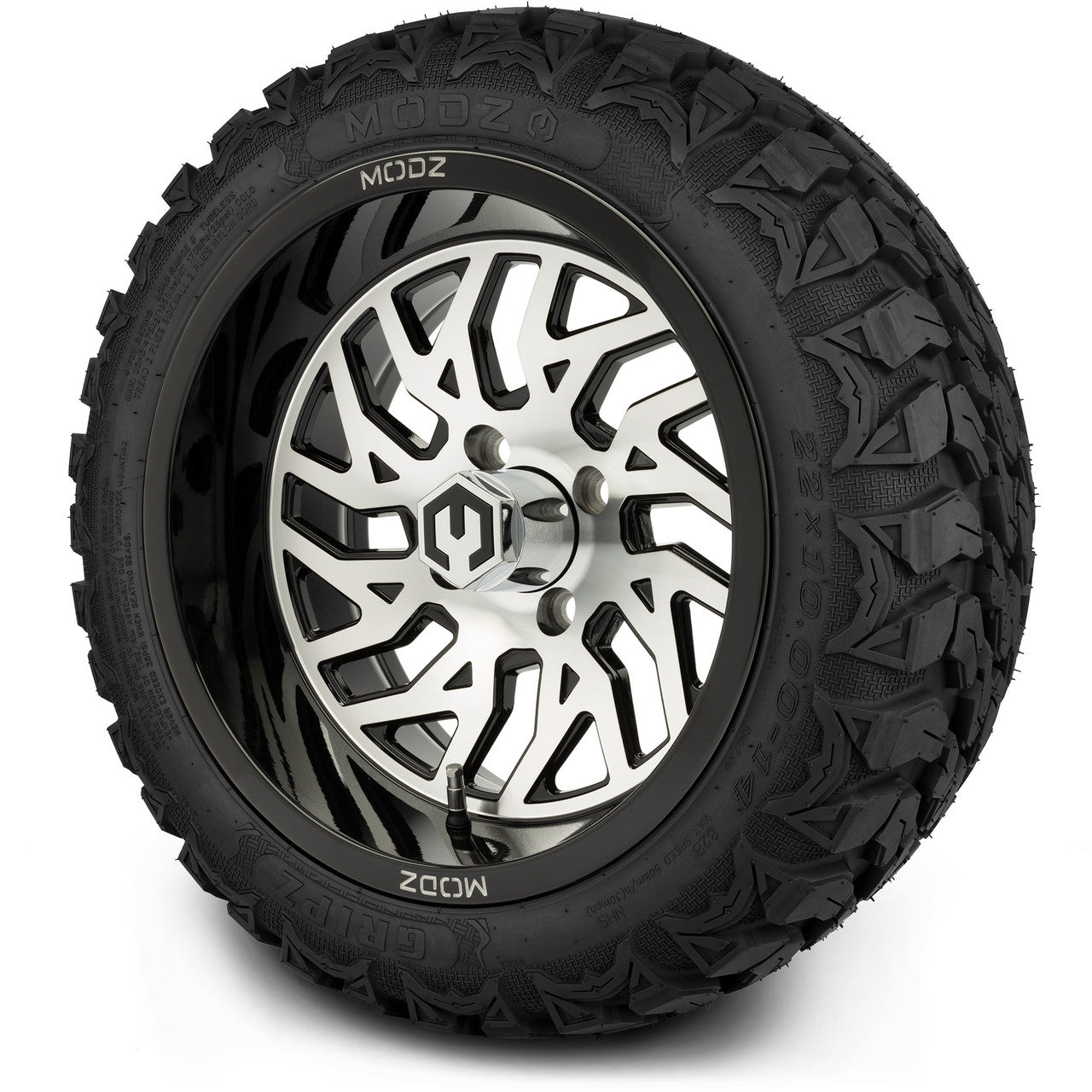 MODZ® 14" Carnage Machined Black Wheels & Off-Road Tires Combo