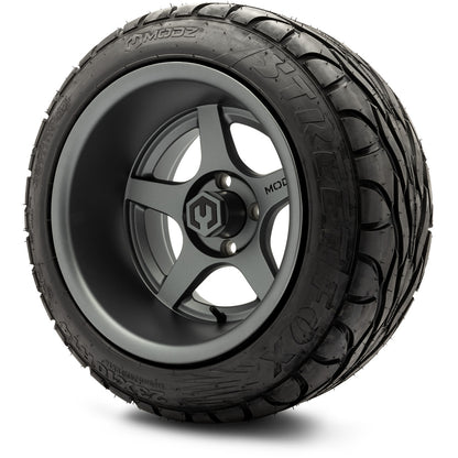 MODZ® 14" Maverick Matte Gunmetal Wheels & Street Tires Combo