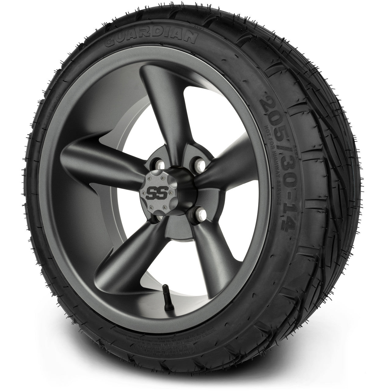 MODZ® 14" Godfather Gunmetal Wheels & Street Tires Combo
