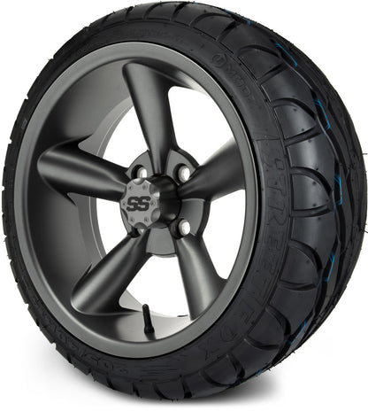 MODZ® 14" Godfather Gunmetal Wheels & Street Tires Combo