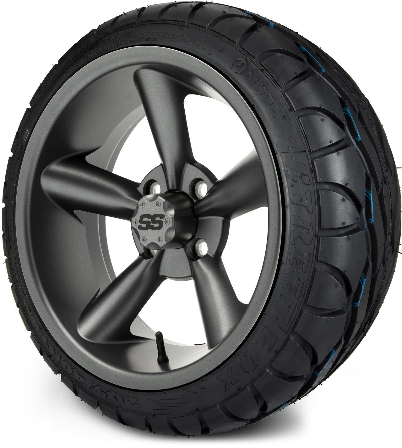 MODZ® 14" Godfather Gunmetal Wheels & Street Tires Combo