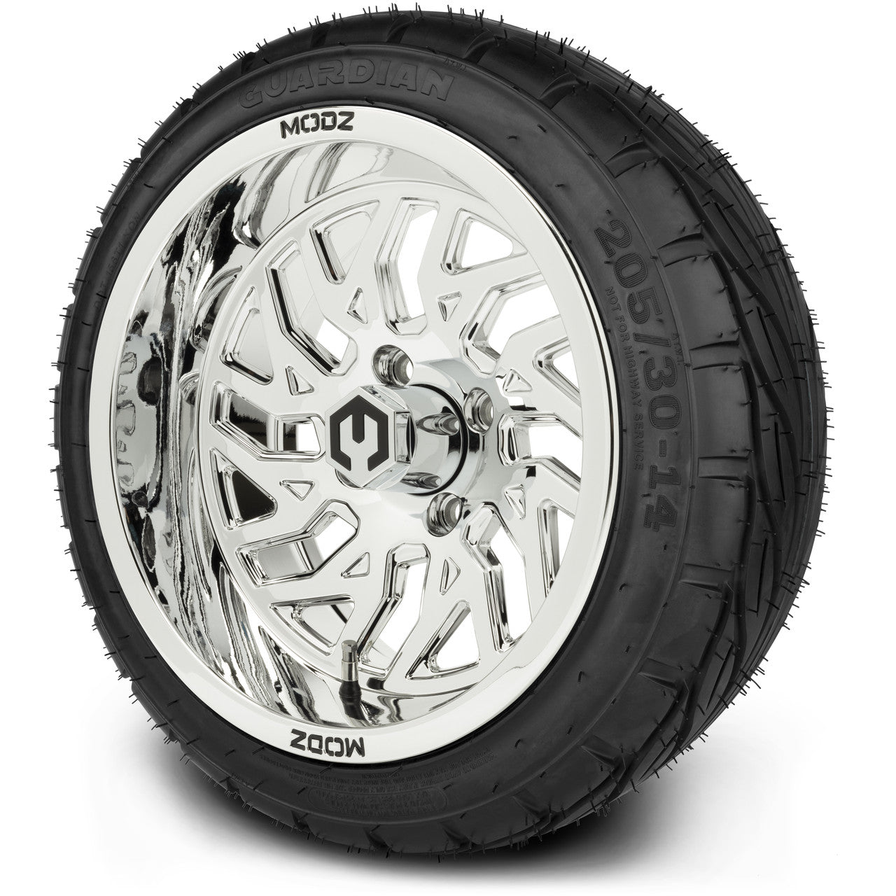MODZ® 14" Carnage Chrome Wheels & Street Tires Combo