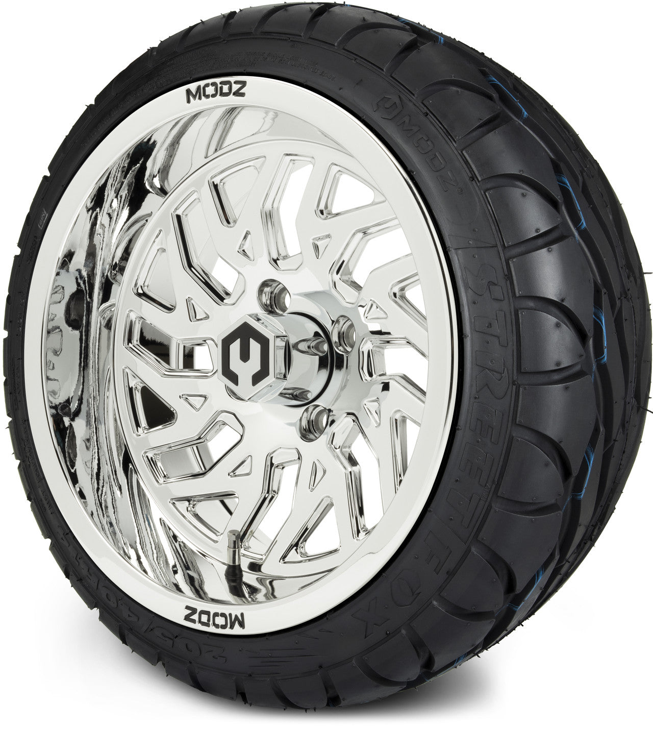 MODZ® 14" Carnage Chrome Wheels & Street Tires Combo
