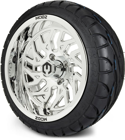 MODZ® 14" Carnage Chrome Wheels & Street Tires Combo