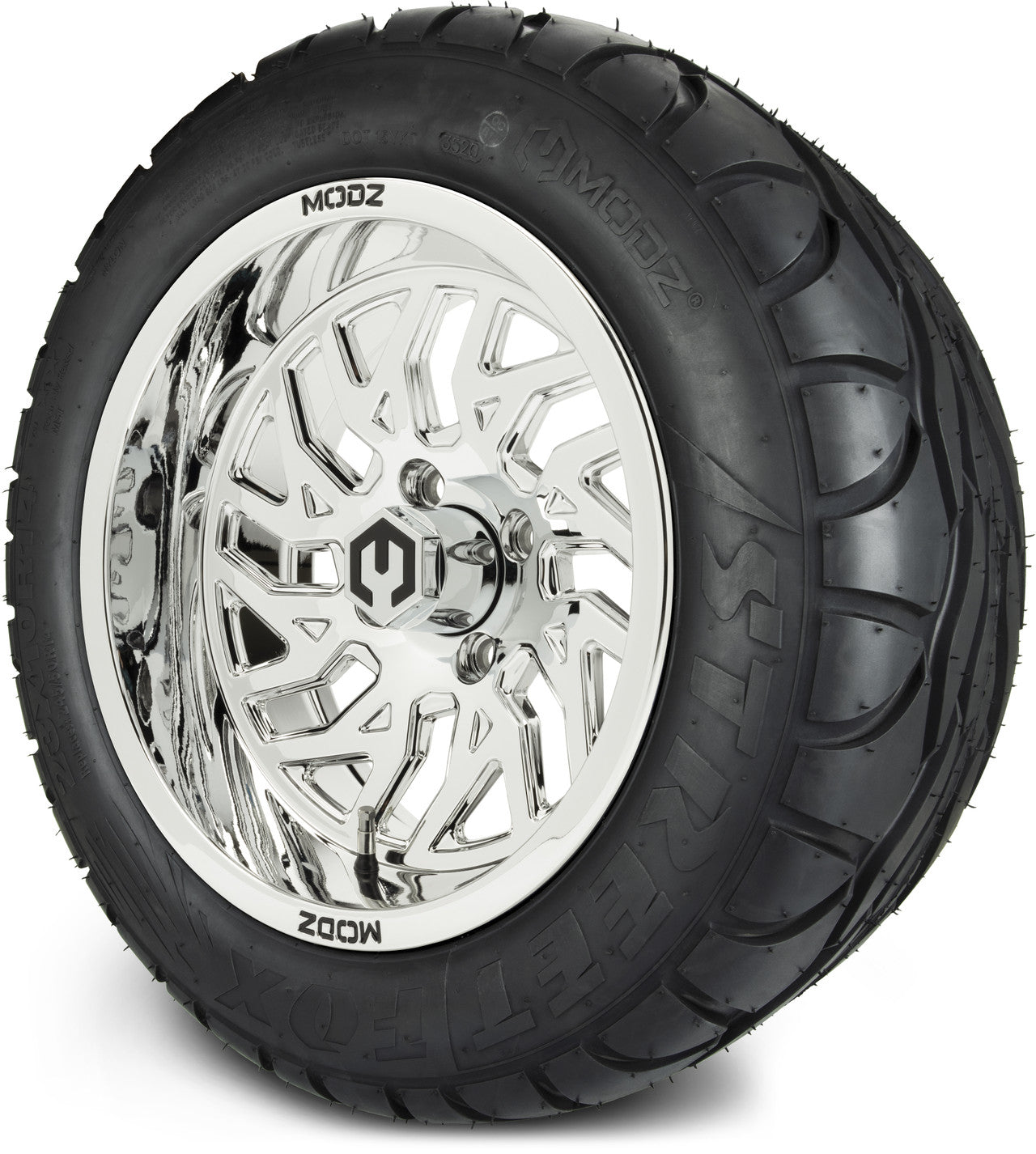 MODZ® 14" Carnage Chrome Wheels & Street Tires Combo
