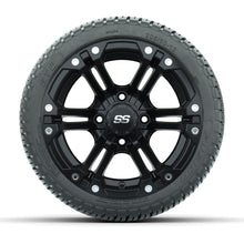 GTW Specter Matte Black 12 in Wheels with 205/30-12 Fusion Street Tires – Full Set