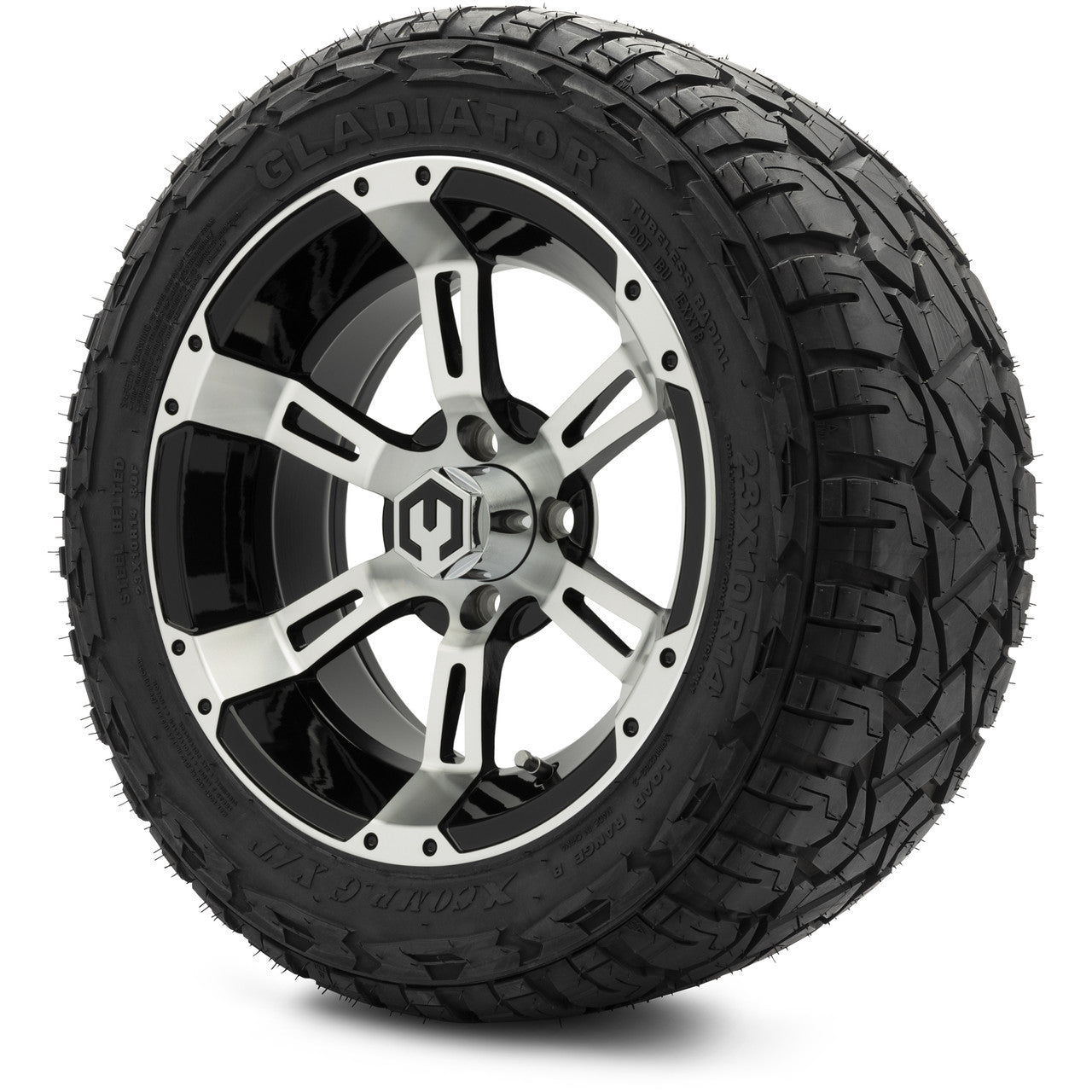 MODZ® 14" Ambush Machined Black Wheels & Off-Road Tires Combo