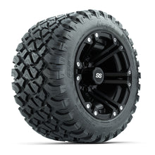 GTW® Specter Matte Black 12 in Wheels with 22X11-R12 Nomad Steel Belt Radial All-Terrain Tires – Full Set