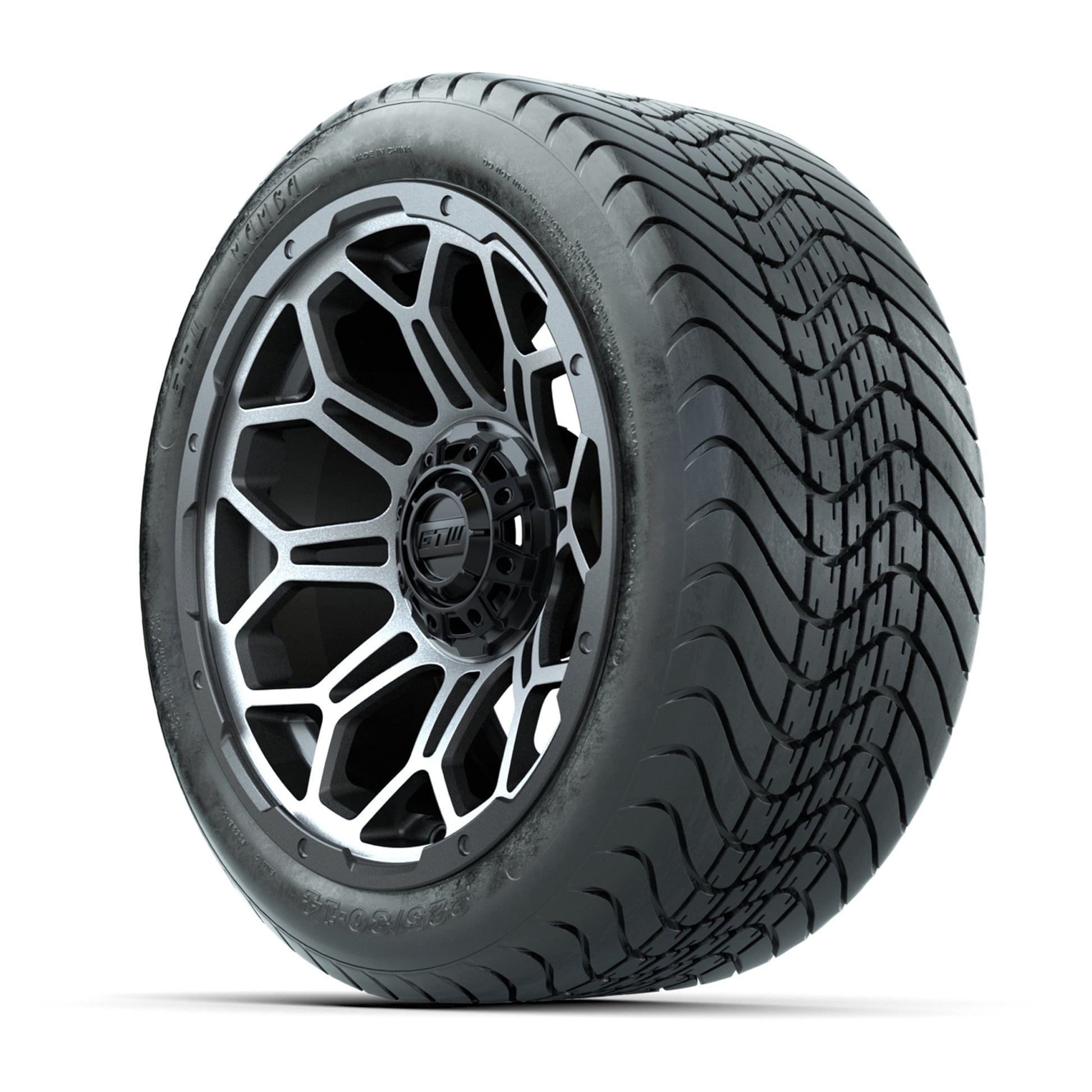 Set of (4) 14 in GTW Bravo Wheels with 225/30-14 Mamba Street Tires