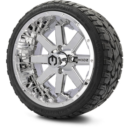 MODZ® 14" Assault Chrome Wheels & Off-Road Tires Combo