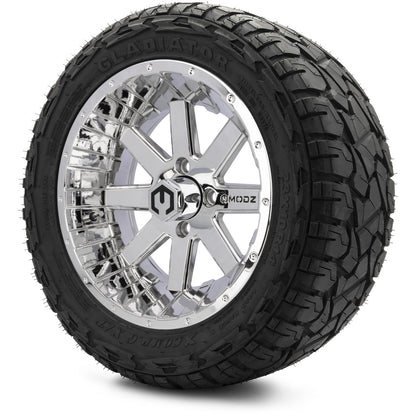 MODZ® 14" Assault Chrome Wheels & Off-Road Tires Combo