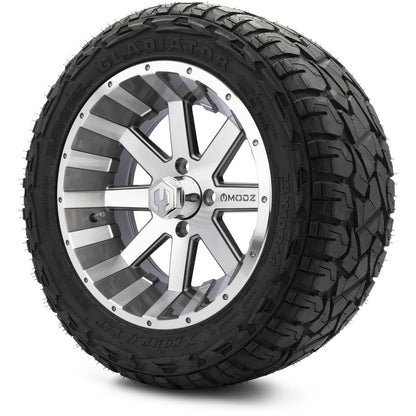 MODZ® 14" Assault Machined Gunmetal Wheels & Off-Road Tires Combo