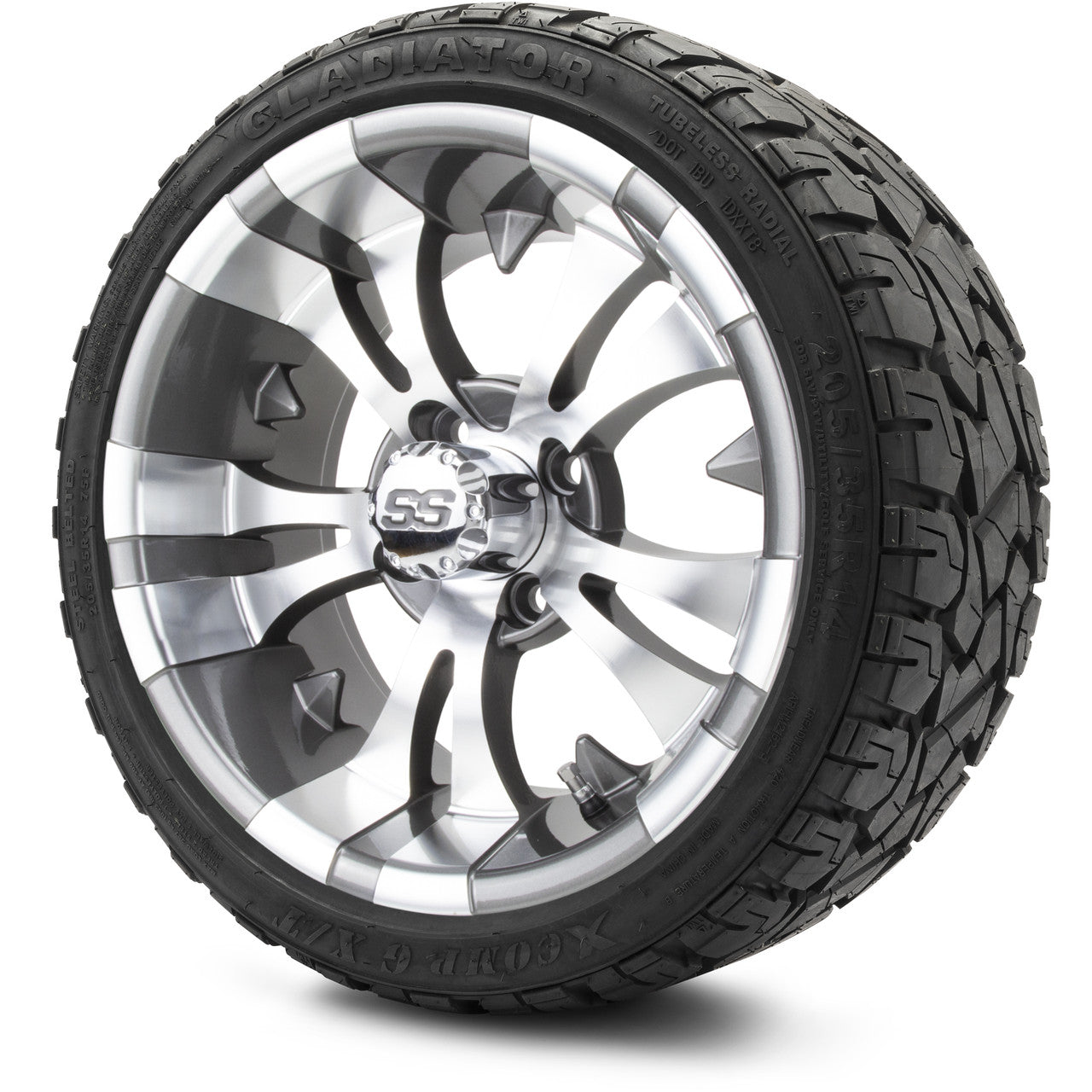 MODZ® 14" Vampire Gunmetal Wheels & Off-Road Tires Combo