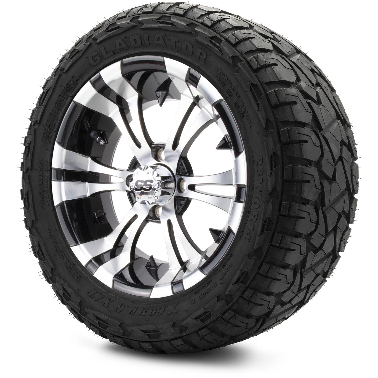 MODZ® 14" Vampire Machined Black Wheels & Off-Road Tires Combo