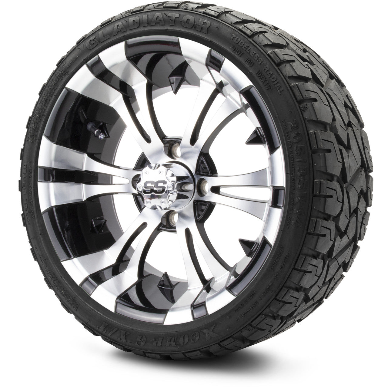 MODZ® 14" Vampire Machined Black Wheels & Off-Road Tires Combo