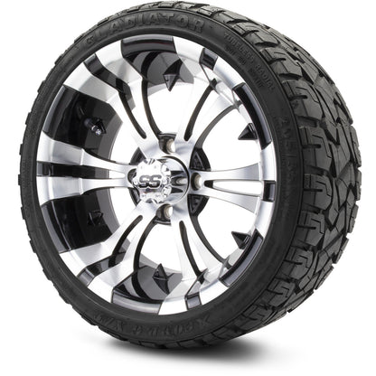 MODZ® 14" Vampire Machined Black Wheels & Off-Road Tires Combo