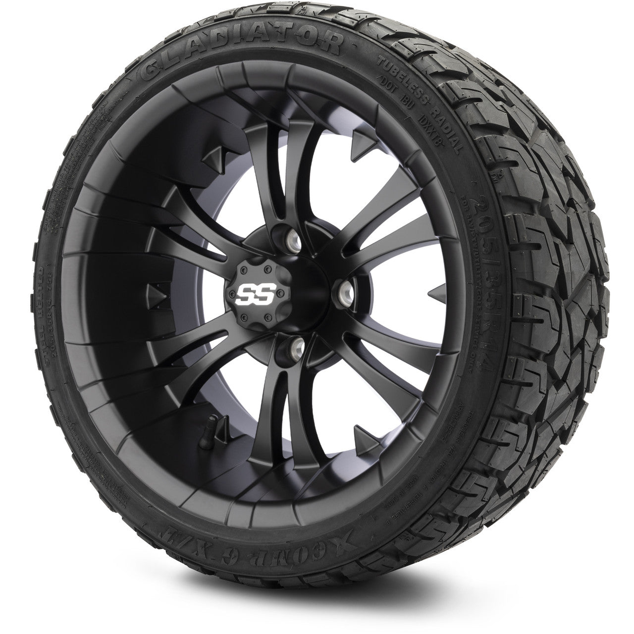 MODZ® 14" Vampire Matte Black Wheels & Off-Road Tires Combo