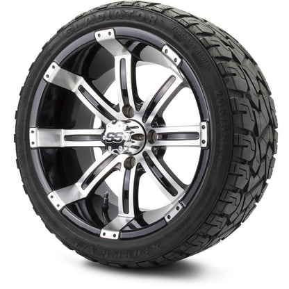 MODZ® 14" Tempest Machined Black Wheels & Off-Road Tires Combo