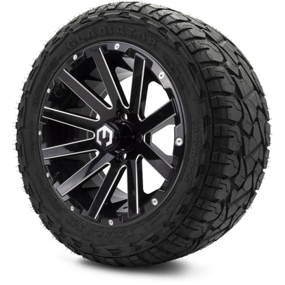 MODZ® 14" Mauler Glossy Black with Ball Mill Wheels & Off-Road Tires Combo