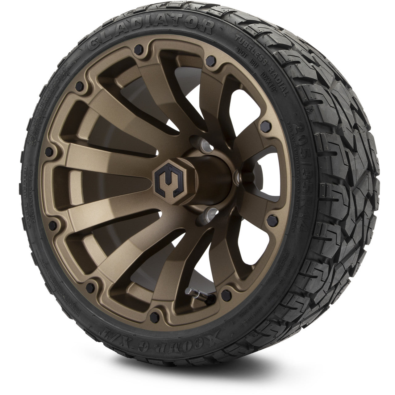MODZ® 14" Bomber Matte Bronze Wheels & Off-Road Tires Combo