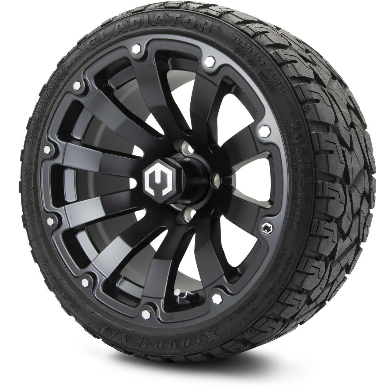 MODZ® 14" Bomber Matte Black Wheels & Off-Road Tires Combo