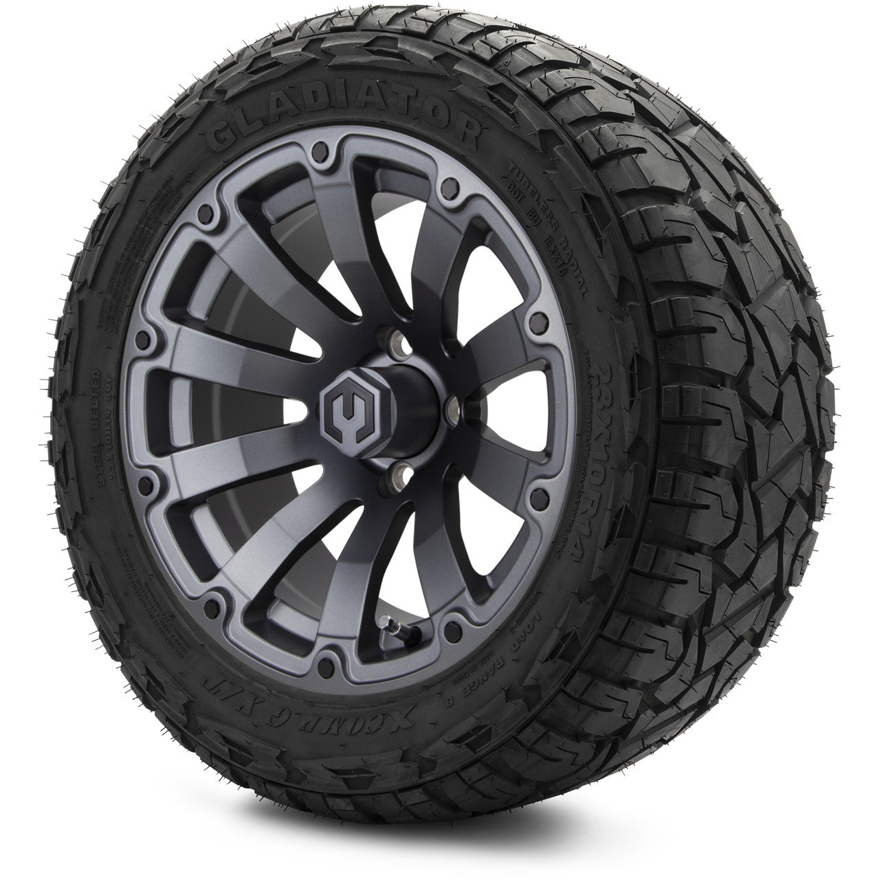 MODZ® 14" Bomber Matte Gunmetal Wheels & Off-Road Tires Combo
