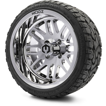 MODZ® 14" Mayhem Chrome Wheels & Off-Road Tires Combo