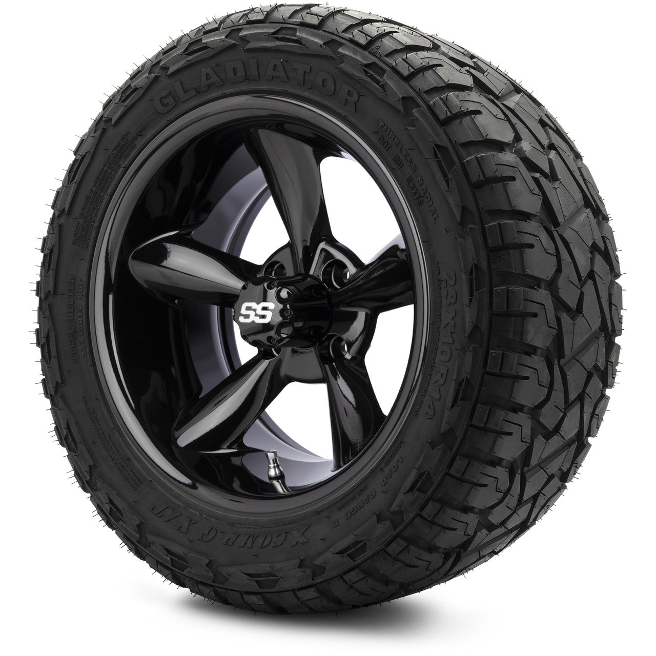 MODZ® 14" Godfather Glossy Black Wheels & Off-Road Tires Combo