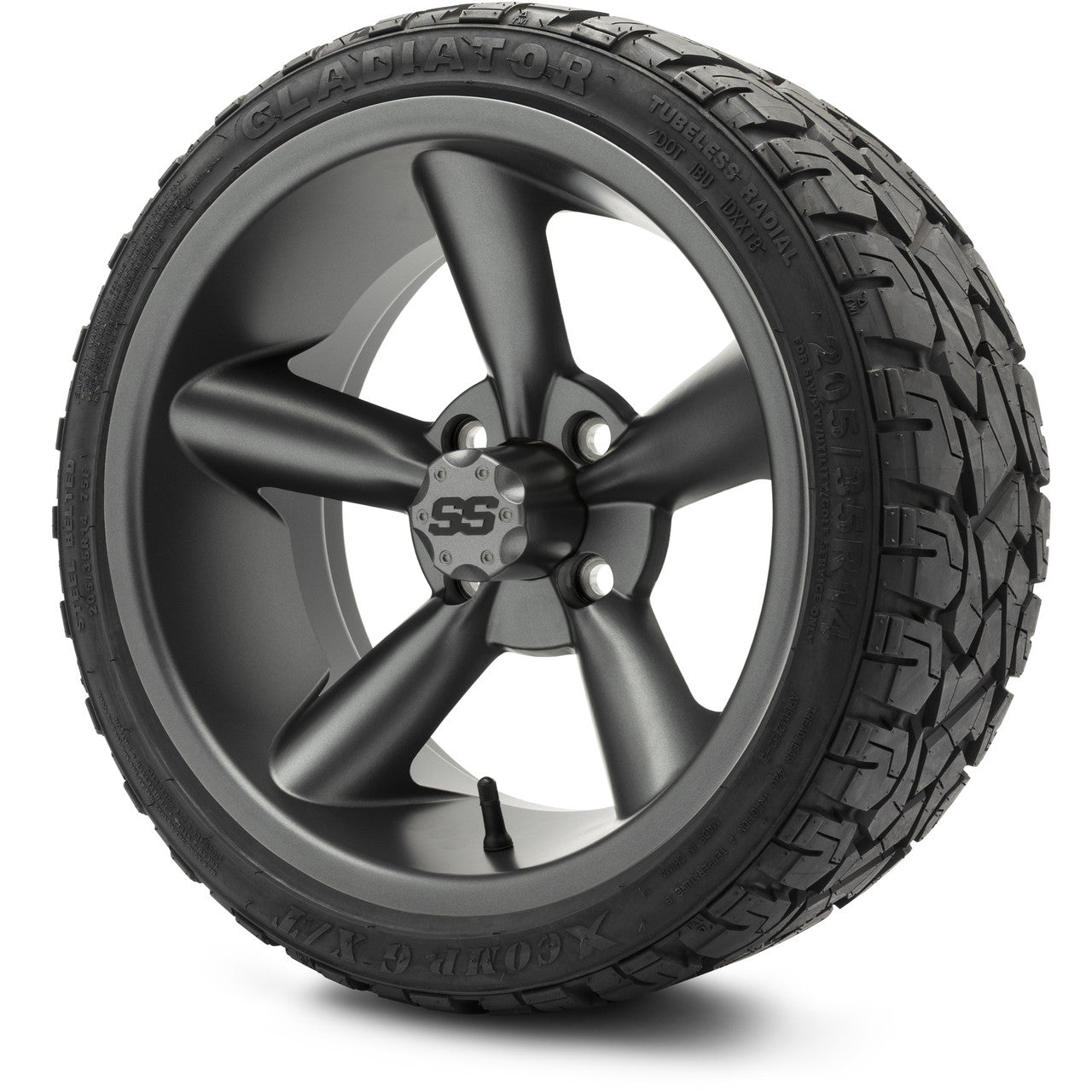 MODZ® 14" Godfather Gunmetal Wheels & Off-Road Tires Combo