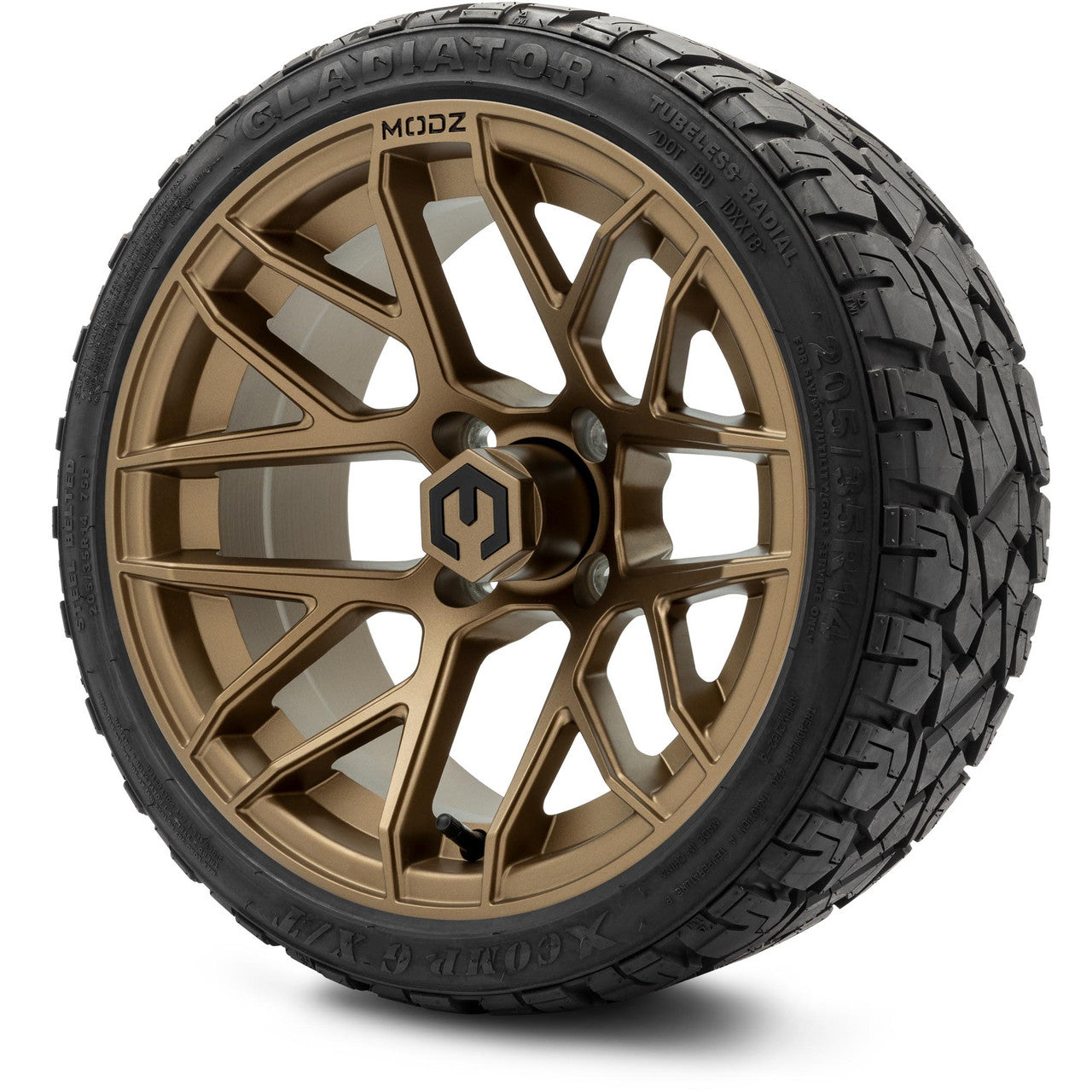 MODZ® 14" Matrix Matte Bronze Wheels & Off-Road Tires Combo