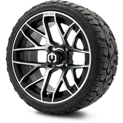 MODZ® 14" Matrix Machined Black Wheels & Off-Road Tires Combo