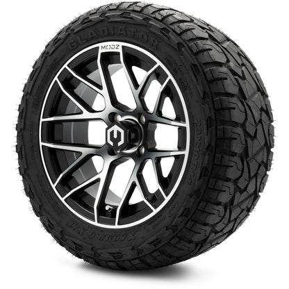 MODZ® 14" Matrix Machined Black Wheels & Off-Road Tires Combo