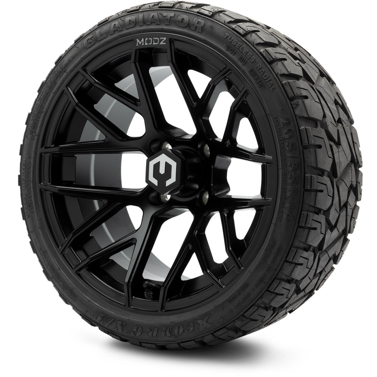 MODZ® 14" Matrix Matte Black Wheels & Off-Road Tires Combo