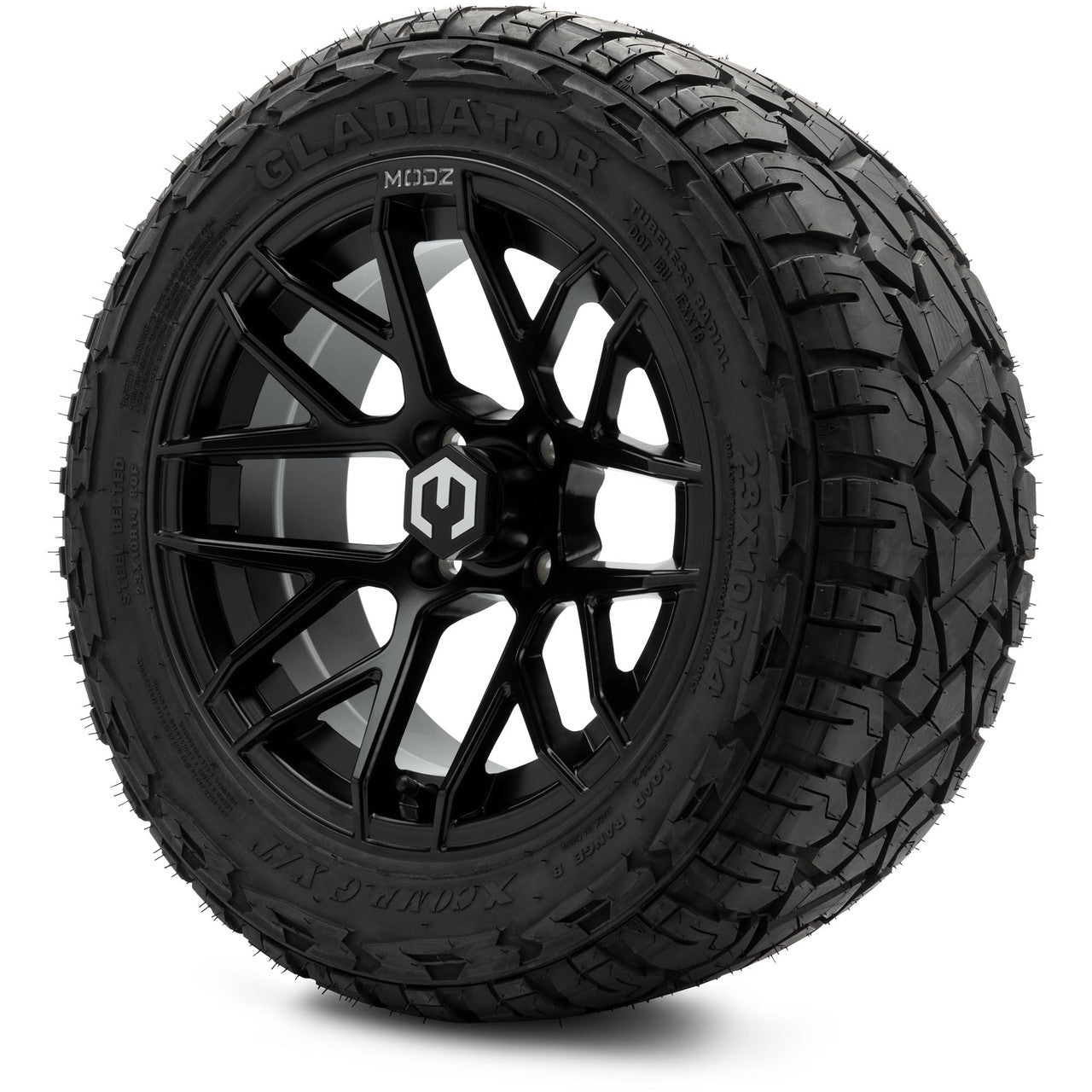 MODZ® 14" Matrix Matte Black Wheels & Off-Road Tires Combo