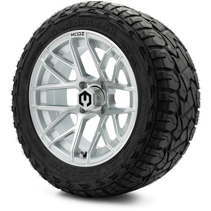 MODZ® 14" Matrix Silver Wheels & Off-Road Tires Combo